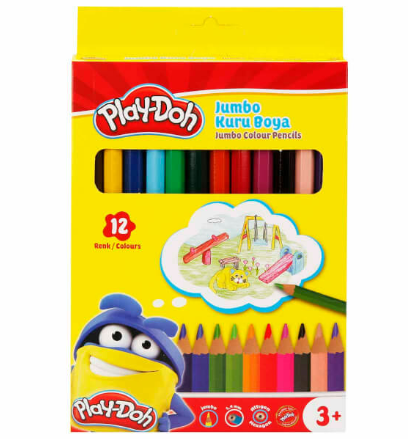 Play-Doh 12'li Jumbo Üçgen Kuru Boya